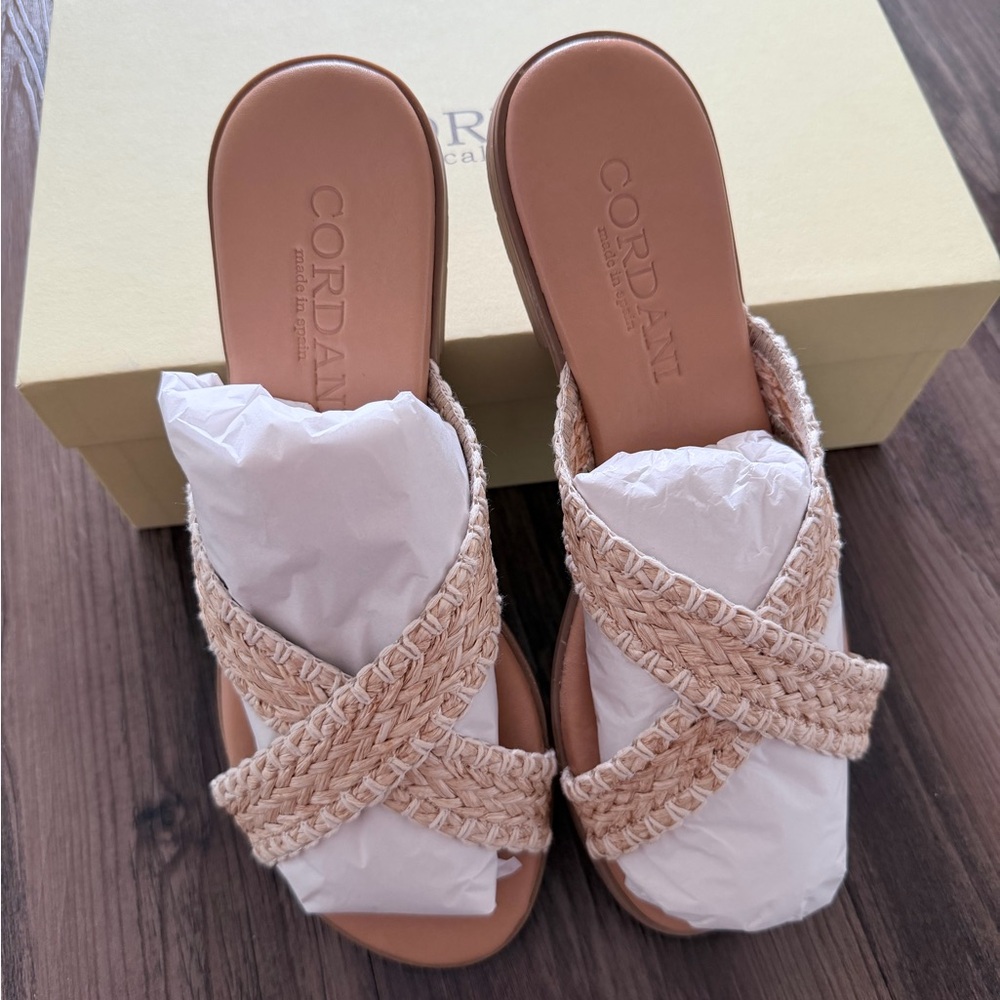 Cordani Women's Beige Woven Sandals